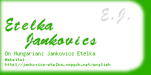 etelka jankovics business card